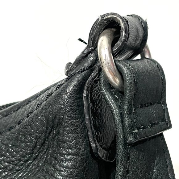 Vintage Fossil 75082 Black Leather Shoulder Purse - Picture 9 of 17